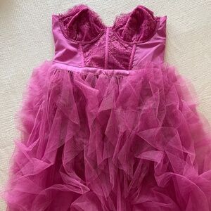 For Love & Lemons x Revolve – Bustier Gown in Pink